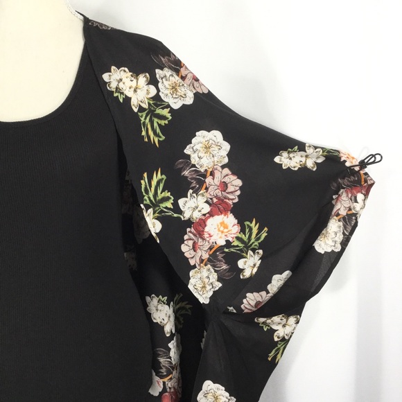 AMARYLLIS | Kimono Boho Black Floral Print - Picture 7 of 8
